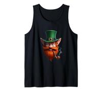 Tête de Chapeau Vert Visage Leprechaun Irlandais Art Débardeur