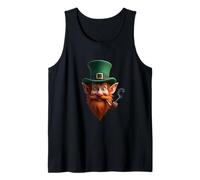 Tête de Chapeau Vert Visage Leprechaun Irlandais Art Débardeur