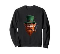 Tête de Chapeau Vert Visage Leprechaun Irlandais Art Sweatshirt