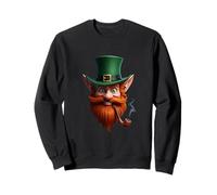 Tête de Chapeau Vert Visage Leprechaun Irlandais Art Sweatshirt