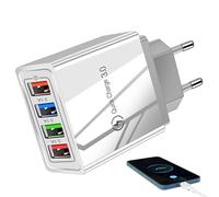 Tête de chargement, chargeur de téléphone portable,Tête de chargement murale 4 fois plus rapide | Adaptateur USB à chargement ultra rapide, chargez quatre appareils à la fois pour smartphones et table