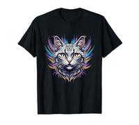 Tête de Chat Mystique, Esprit félin Cosmique T-Shirt