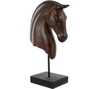 Tête de Cheval Basse "Ronny" 42cm Marron Foncé Marron