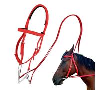 Tête de cheval - Bride pour monter sur sentiers | Muserole de filet équin | rembourré doux et réglable pour entraînement en plein air, équipement de spectacle ranch, punaise en cuir D