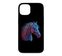 Tête de Cheval colorée Style rétro aérographe Coque pour iPhone 13