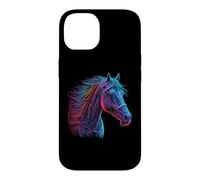 Tête de Cheval colorée Style rétro aérographe Coque pour iPhone 14