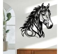 Tête de Cheval Decoration Maison, Tête d'animal Decoration Murale Metal, Décoration Murale Style Ferme, Sculptures Murales DéCoratives pour Chambre à Coucher, Salon, Maison, Mur, Intérieur, Extérieur