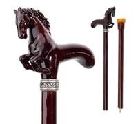Tête de Cheval Sculptée À La Main Bâton Marche - Élégant Orné pour Hommes Âgés et Femmes, Collection, Cosplay & Cadeau
