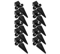 Tête de Clôture en Plastique Noir, Décorative, Style Moderne | Finition Effet Fil, Courbe Raffinée, pour Balustrades et Pointes Métalliques, Jardin Villa