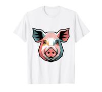 Tête de Cochon géométrique colorée - Art Moderne - Polygone T-Shirt