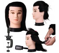 Tête de coiffure d'entraînement pour homme avec trépied pour cheveux naturels 40