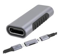 Tête de Conversion USB C Femelle - Type C | Connecteur de coupleur d'extension, Lien de de données à Grande Vitesse, convertisseur de Charge en d'aluminium, Outil de connectivité d'a