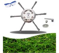 Tête de Coupe-Bordures en Fil d'acier, tête de Coupe de Rechange pour Coupe-Bordures à Fil, pour Coupe-Bordures électrique sans Fil alimenté par Batterie (0.21 in (6 Blades-6 in))