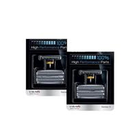 Tête De Coupe De Rechange Argentée Replace The Blade 51S, Compatible Avec Les Rasoirs Électriques Braun WaterFlex Série 5 (séries 8000, 8970, 8985, 8986, 8987, 550 Et 570).(2pc-51S)