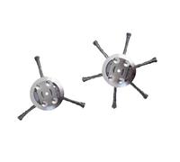 Tête de Coupe en Fil d'acier noué 5,9 Pouces OD 150 mm et 1,95 Pouce ID 5 mm, Roue de Brosse Universelle pour la Tondeuse à Gazon à la Corde, Outil d'élimination de la Rouille en Mousse 3 Head 2pcs