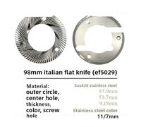 Tête De Coupe For Moulin À Café, Compatible Avec SSP, Couteau Plat, Compatible Avec Mazzer Grasshopper, Modèle Plat 64/83/98 Mm, Plaqué Titane(98mm)