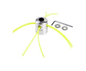 Tête de Coupe-Herbe à tête filetée en Aluminium, tête de Coupe-Herbe avec tête de débroussailleuse à 4 Lignes, pour débroussailleuse Coupe-Herbe débroussailleuse