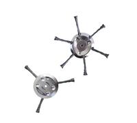 Tête de Coupe-Herbe en Acier Universel en Acier, 5,9 Pouces (150 mm) OD / 1,95 Pouce (5 mm) ID, Pinceau métallique noué pour Les Fixations de strimerie de Tondeuse à gaz 6 Head 1pcs