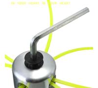 Tête de coupe universelle en aluminium avec quatre fils de coupe pour débroussailleuse et coupe-herbe