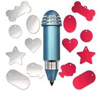 Tête de Couteau de Gravure/Outil de Gravure/Outil de Gravure Avec 2 Couleurs et 7 Étiquettes Vierges Mignonnes Compatible Avec Cricut Maker, Explore, Explore Air, Explore Air 2 et Explore One