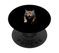 Tête de Coyote en colère - Animal Sauvage Rugissant - Art du désert PopSockets PopGrip Adhésif