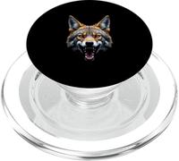 Tête de Coyote en colère - Animal Sauvage Rugissant - Art du désert PopSockets PopGrip pour MagSafe