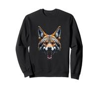 Tête de Coyote en colère - Animal Sauvage Rugissant - Art du désert Sweatshirt