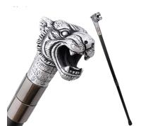 Tête de Crâne avec Rose Cane Marche Résine Métal - Bâton Orné Gentleman Britannique Luxe pour Hommes Femmes Anciens, Cosplay(SZ-10)