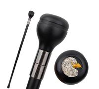 Tête de Crâne avec Rose Cane Marche Résine Métal - Bâton Orné Gentleman Britannique Luxe pour Hommes Femmes Anciens, Cosplay(SZ-16)