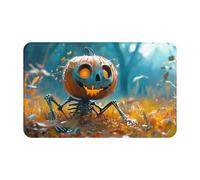 Tête de crâne et citrouille - Symboles surnaturels - Impression noire - 1 pièce - Séchage rapide - Serviette de plage surdimensionnée - 140 x 70 cm - Pour adultes - Serviette super absorbante