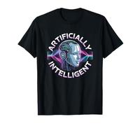 Tête de cyberrobot artificiellement intelligente IA futuriste T-Shirt