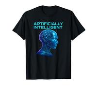 Tête de cyberrobot artificiellement intelligente IA futuriste T-Shirt