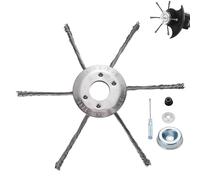 Tête de débroussailleuse à gaz de 17,8 cm - Tête universelle en fil d'acier pour tondeuse à gazon, remplacement robuste pour Stihl, Husqvarna, Echo avec kit d'installation