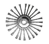 Tête de débroussailleuse en fil d'acier de 25,4 cm, lame universelle avec adaptateur unidirectionnel, tête de désherbeur de fil incassable pour enlever les mauvaises herbes, la rouille et la mousse