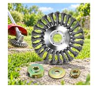Tête de Débroussailleuse en Fil d'acier pour AL-KO BC 250 E | Alésage 25,4 mm, kit adaptateur 3 pièces et choix 6/8/10 pouces pour joints, bordures, pavés et mousse