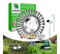 Tête de débroussailleuse indestructible de 15 cm, coupe-mauvaises herbes indestructible - Coupez tout en quelques secondes, lame de débroussailleuse à fil incassable, kit adaptateur universel de tête