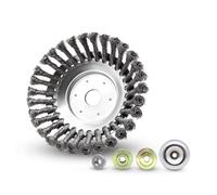 Tête de débroussailleuse pour tondeuse à gazon de jardin, roue universelle en fil d'acier massif pour débroussailleuse de rechange (20,3 cm)