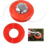 Tête de Débroussailleuse Universelle Tap & Go-m10x1,25 à Gauche 30m avec Ligne de Débroussailleuse de Rechange 2.4mm Rond en Nylon