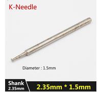 Tête De Diamant Galvanoplastie En Forme De K Pour Outil Distant Dremel,Fraise De Meulage,Mèche De Gravure,Tige, - Type 1.5mm(2.35mm Shank)-50 Pcs