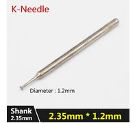 Tête De Diamant Galvanoplastie En Forme De K Pour Outil Distant Dremel,Fraise De Meulage,Mèche De Gravure,Tige, - Type 1.2mm(2.35mm Shank)-50 Pcs