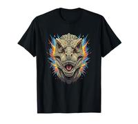 Tête de Dinosaure T Rex rugissante, énergie Jurassique T-Shirt