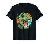 Tête de Dinosaure T Rex rugissante Jurassic Splash T-Shirt
