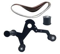 Tête de dispositif de ponçage à bande à faible vibration assurant un fonctionnement fluide pour un traitement efficace des pièces métalliques et un meulage efficace