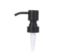 Tête de distributeur de pompe en acier inoxydable durable avec tuyau réglable et résistance à la rouille conçue pour les bouteilles de lotion et de savon standard 28/400 (P12 tête plate)