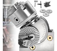 Tête de division, plateau diviseur universel à 3 mors, pour fraiseuse à table rotative verticale et horizontale, 4/5/6" avec contre-pointe et plateaux diviseurs pour fraiseuse CNC 6in/160mmchuck