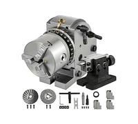 Tête de division tête d'indexation BS0 4 pouces/100 MM semi-universelle avec contre-pointe MT2 et mandrin de 4 "pour CNC fraiseuse rectifieuse Outils électriques, de jardin et manuels