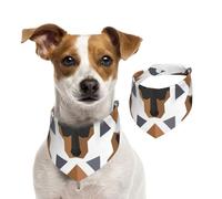 Tête de Doberman à Motif Polygonal,Bandanas pour Chien, écharpe en Coton, Bavoirs réglables pour Animaux de Compagnie,M