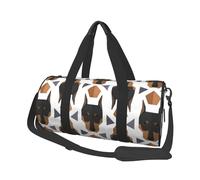 Tête de Doberman à Motif Polygonal, Sac de Voyage de Grande capacité, Sac à Main Rond, Sac de Voyage de Sport, fourre-Tout, Sac de Fitness