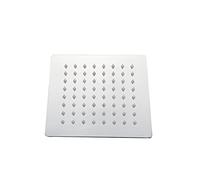 Tête de douche en acier inoxydable rond et carré Plume pluvieuse casse de douche de pluie Chrome Chrome Robinet de bain de bain, 8 pouces carré, comme illustré