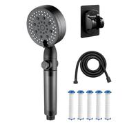 Tête De Douche Filtrante Pour Eau Calcaire | Tête De Douche Manuelle | Pour Salle de Bain et le Bain des Animaux Domestiques, pour Appartement, Dortoir et Camping